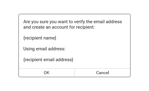 Manage badge recipients - Create account thumbnail