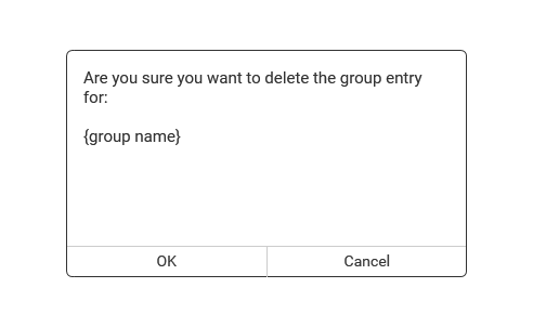 Recipient groups - Delete thumbnail