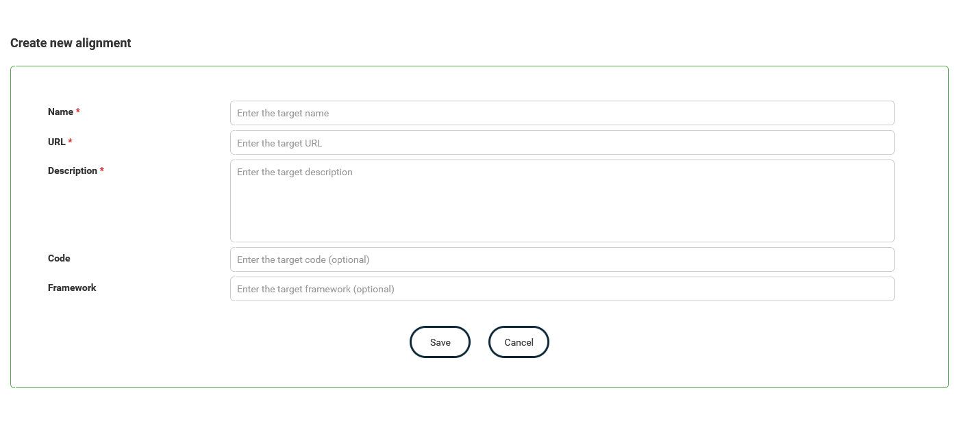Manage Alignments - Create thumbnail