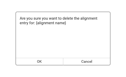 Manage Alignments - Delete thumbnail