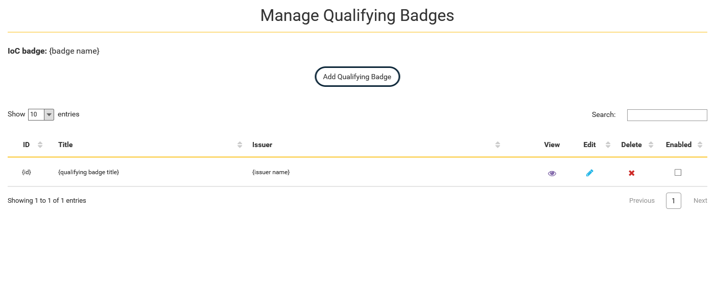 Manage Badges - Manage Qualifying Badges thumbnail