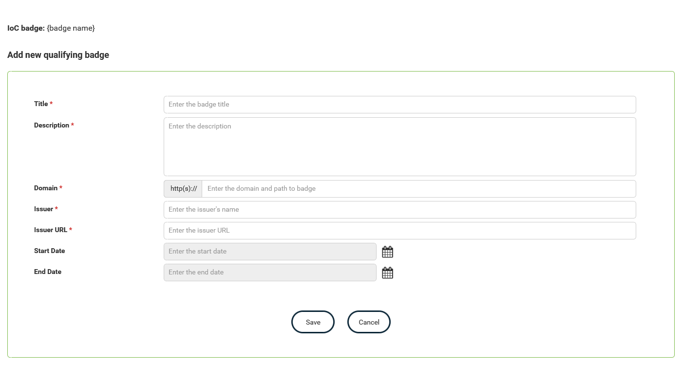 Manage Badges - Manage Qualifying Badges - Add thumbnail