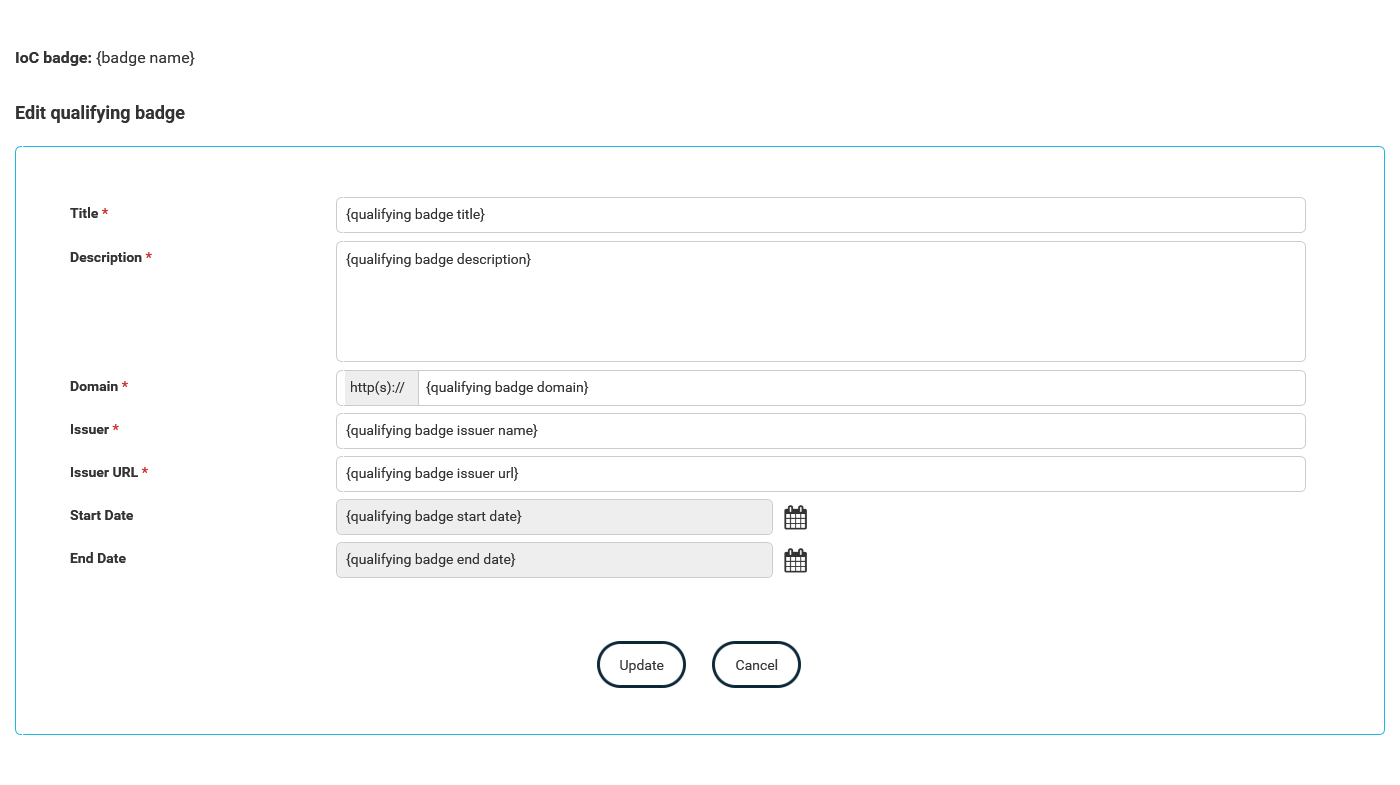 Manage Badges - Manage Qualifying Badges - Edit thumbnail