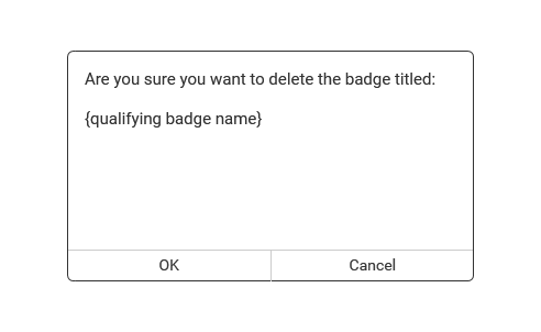 Manage Badges - Manage Qualifying Badges - Delete thumbnail