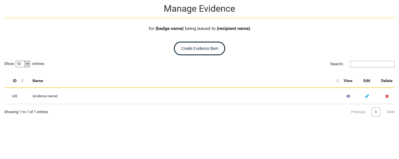 Manage badge issuing - Pending - Manage evidence thumbnail