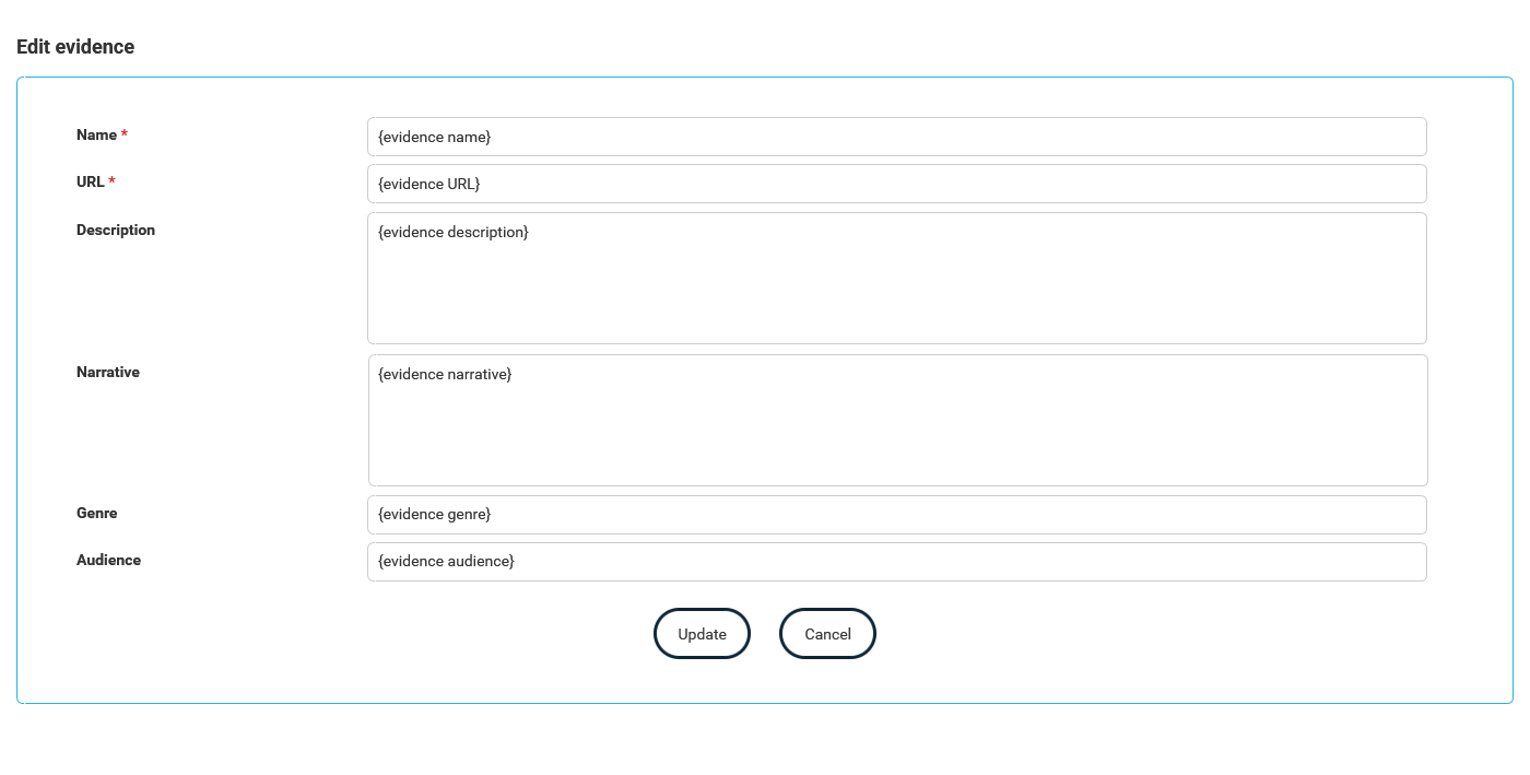 Manage badge issuing - Pending - Manage evidence - Edit thumbnail