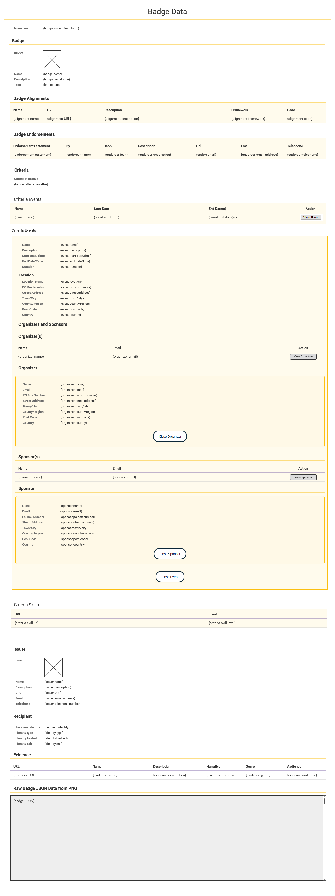 Manage badge issuing - Issued - View thumbnail