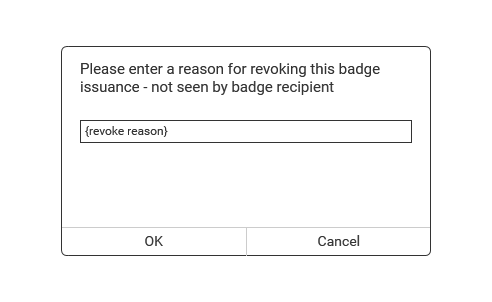 Manage badge issuing - Issued - Revoke reason thumbnail