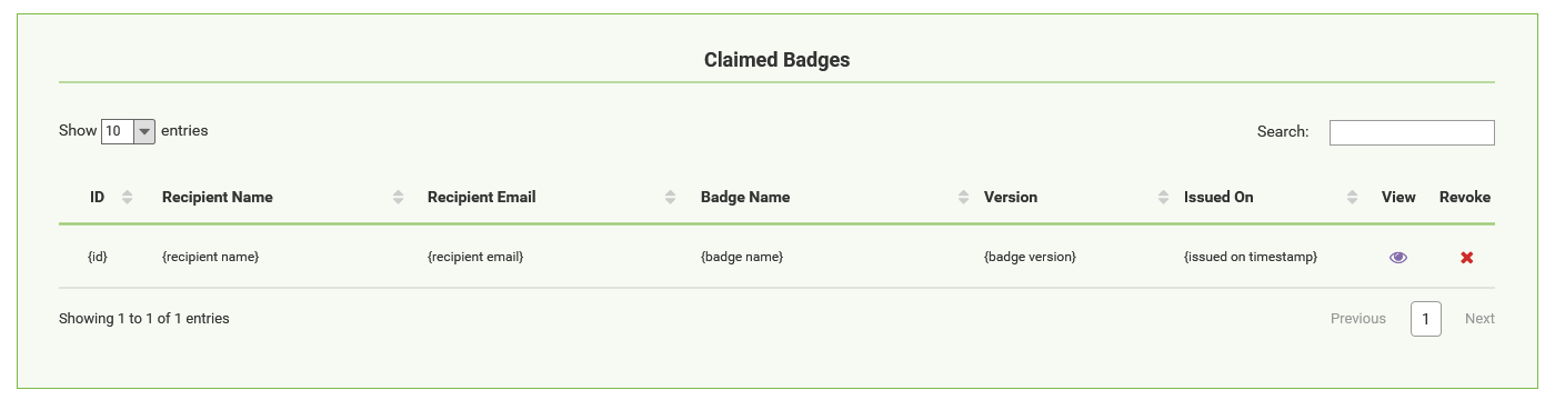 Manage Claimed Badges - Claimed Badges thumbnail